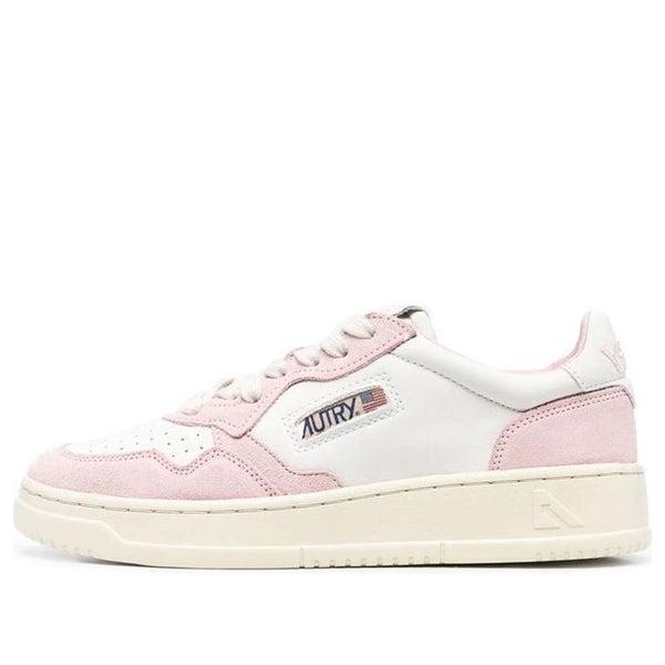Кроссовки open low leather suede 'pink' Autry, белый