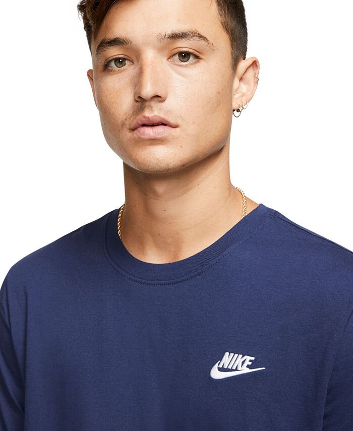 Мужская футболка Sportswear Club Nike, цвет Navy — фото 4