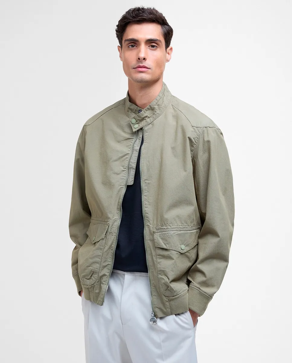 

Простая мужская куртка с карманами и застежкой-молнией Barbour International, зеленый