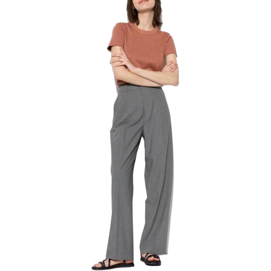 

Брюки костюмные женские небесно-серые UNIQLO