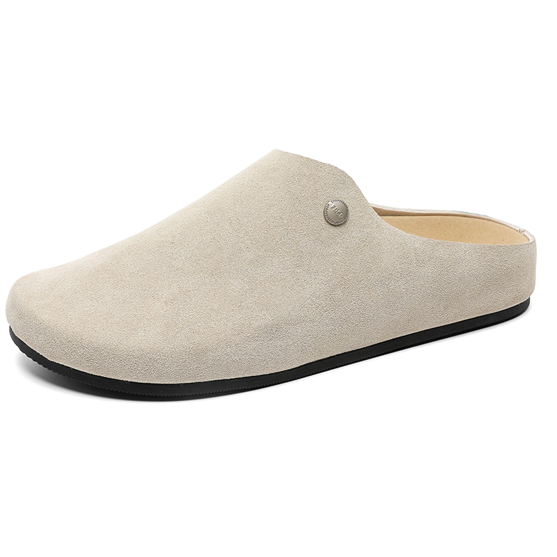 

SOBB Мужские противоскользящие тапочки с закрытым носком бежевые, цвет Beige