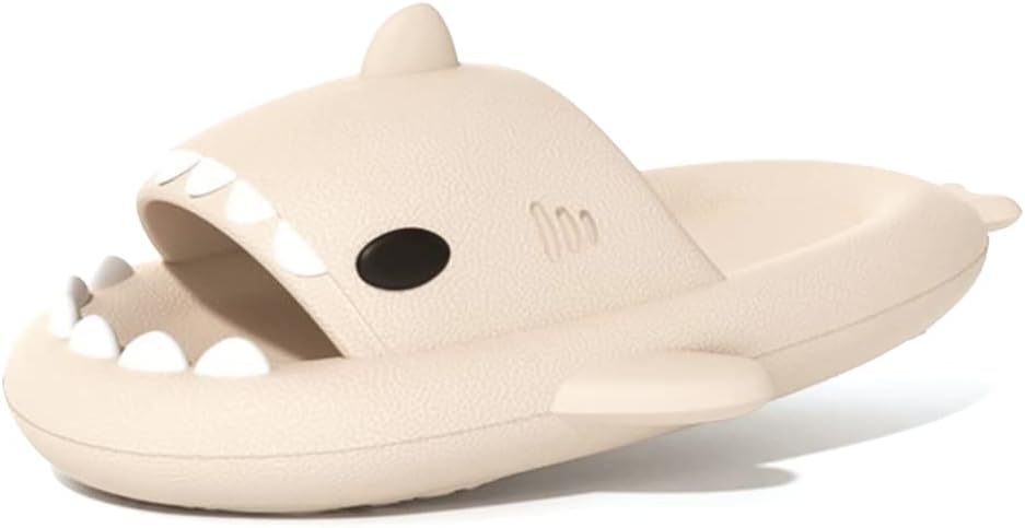 

Шлепанцы welltree Shark для женщин и мужчин, оригинальные тапочки-подушки, шлепанцы с открытым носком и амортизирующей подошвой, бежевый