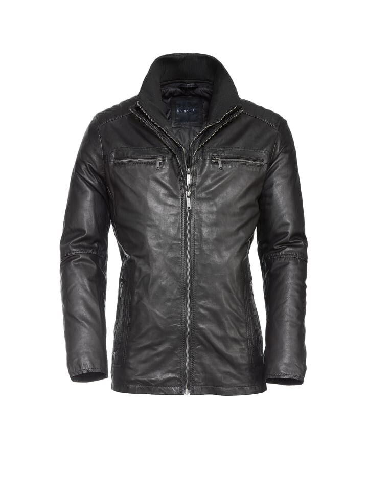 

Кожаная куртка Bugatti, черный
