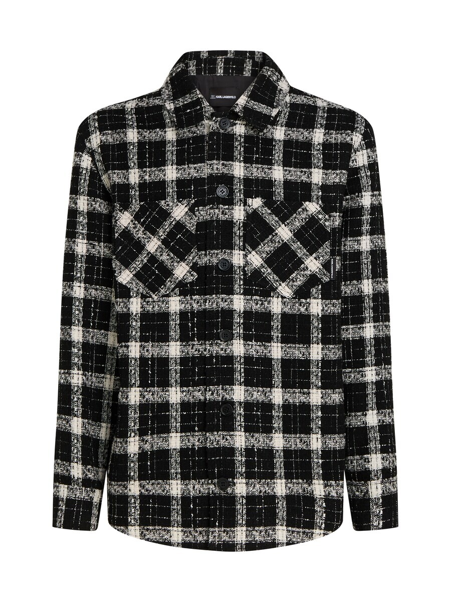 

Рубашка Karl Lagerfeld Regular fit Button Up, черный/белый