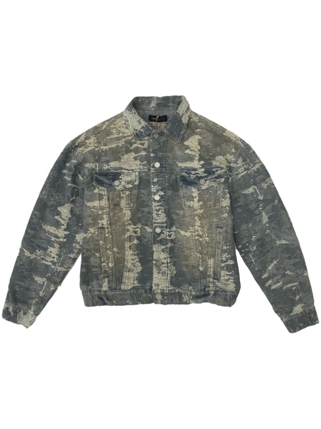 

Джинсовая куртка с жаккардовым узором Purple Brand, серый