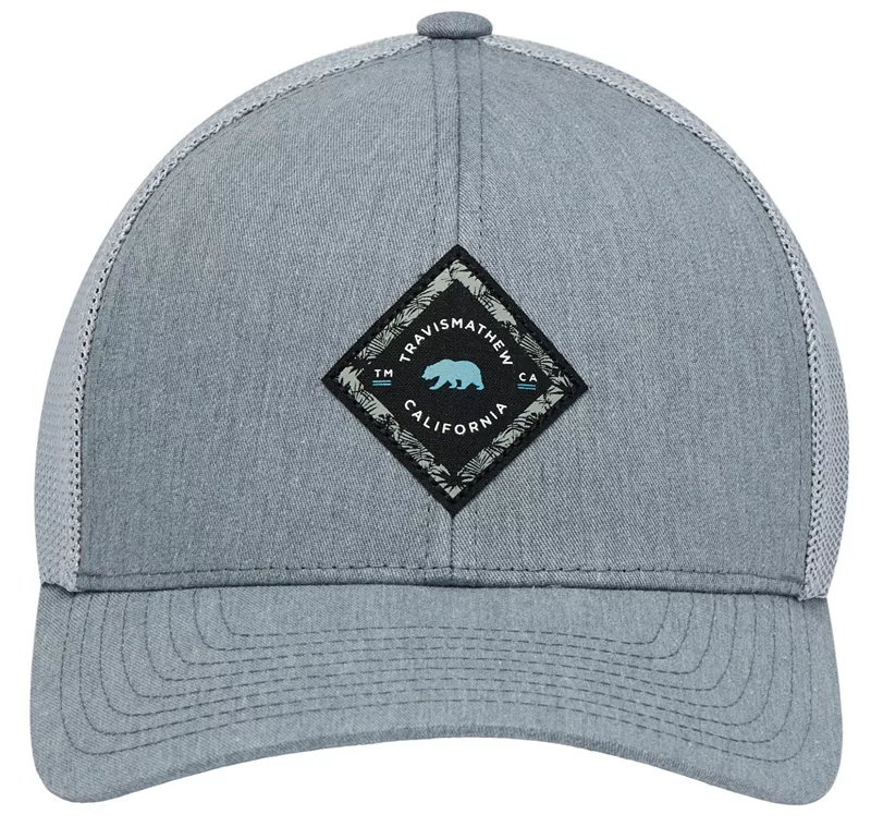 

Мужская кепка для гольфа June Lake Loop 2.0 CA State от TravisMathew, цвет Heather Grey