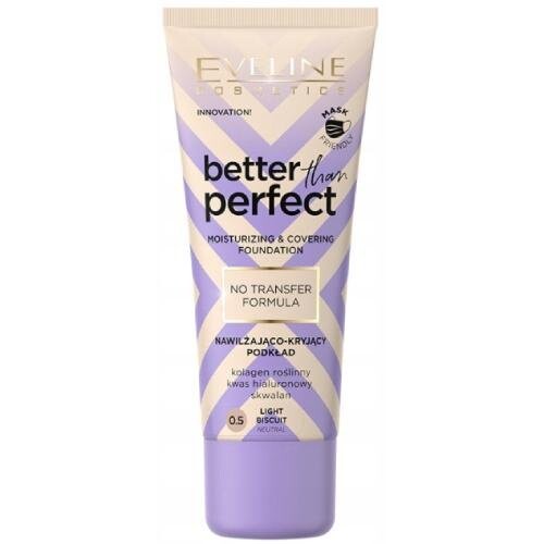 

Eveline Cosmetics, Better Than Perfect, Увлажняющая и покрывающая основа 0,5 Light Biscuit, 30 мл