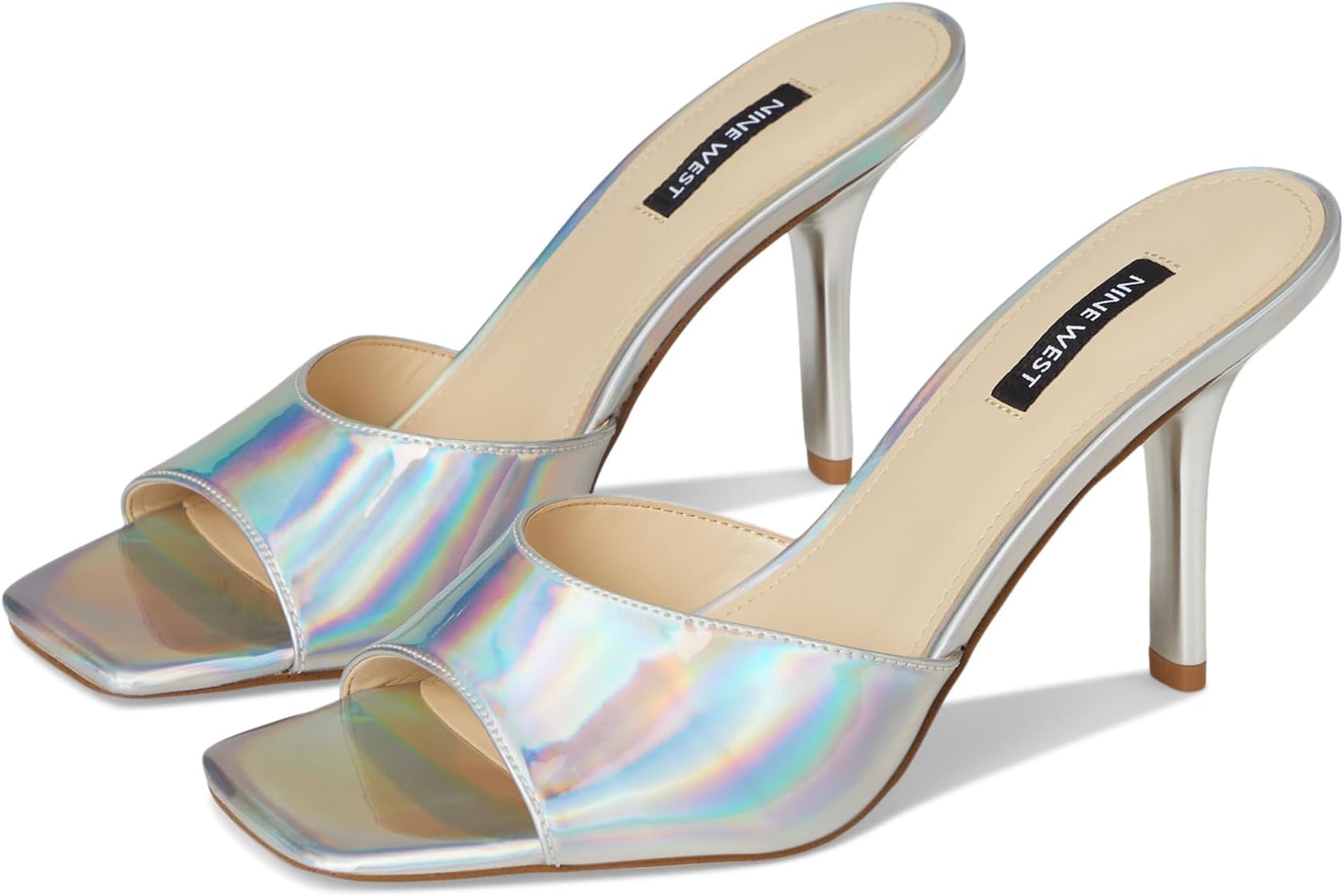 Сандалии Nine West Disko, цвет Silver Iridescent Mirror Metallic