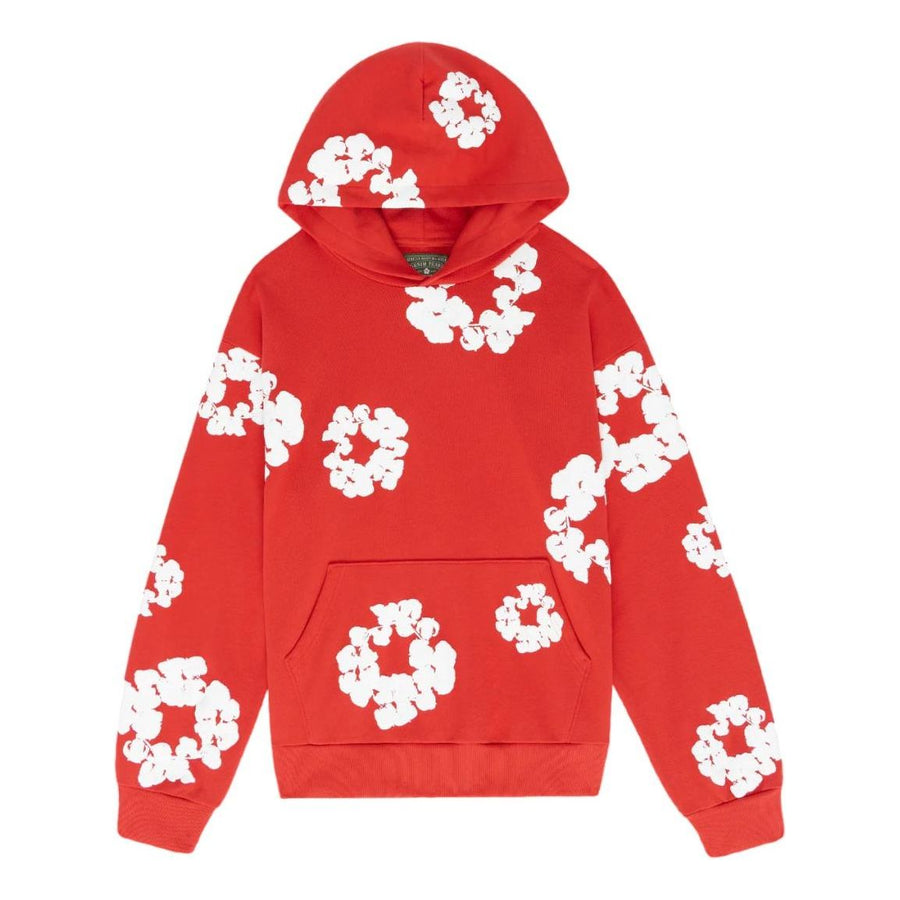 

Худи Denim Tears Cotton Wreath Hoodie 'Red White', красный