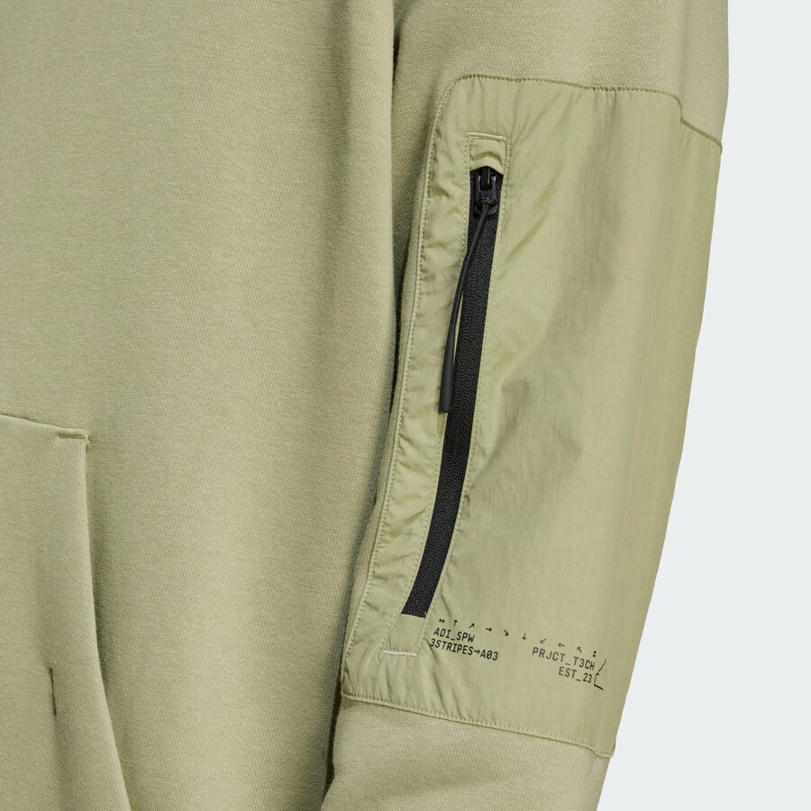Свитер с капюшоном на молнии ADIDAS SPORTSWEAR Athletic Sweatshirt City Escape, хаки — фото 3