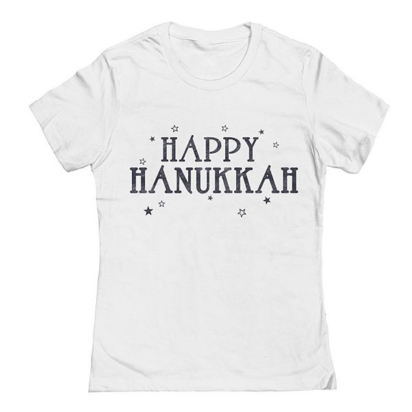 

Футболка с принтом Happy Hanukkah для подростков Unbranded