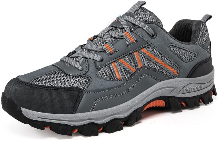 

Мужские и женские походные ботинки Легкие кроссовки для треккинга и прогулок на открытом воздухе Нескользящие износостойкие для альпинизма и путешествий Qacksv, серый