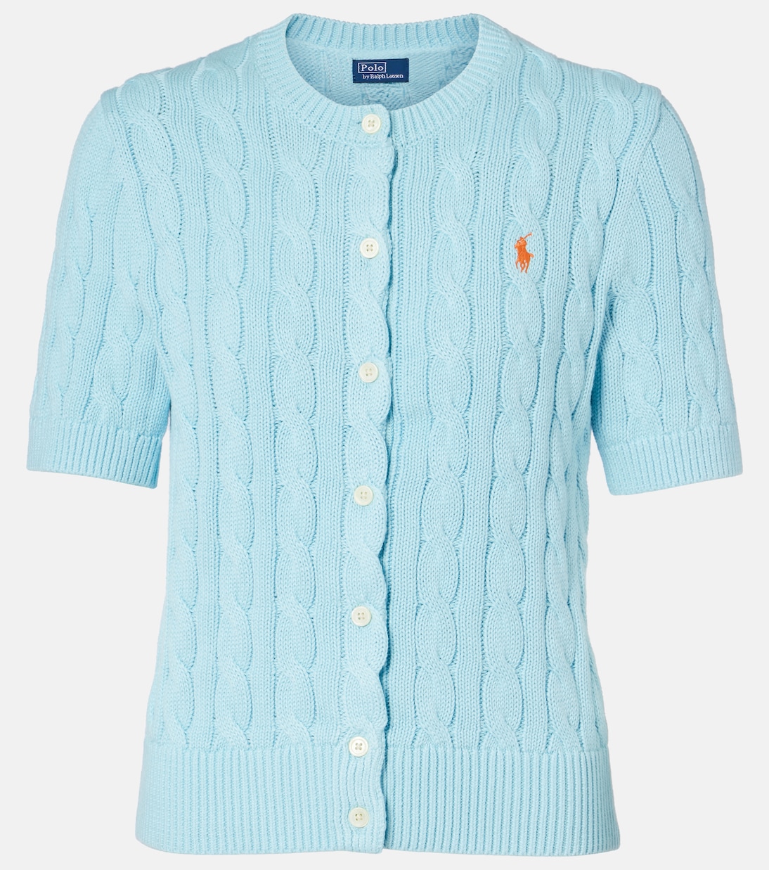 

Кардиган из хлопка с узором "косичка" Polo Ralph Lauren, Acadia blue