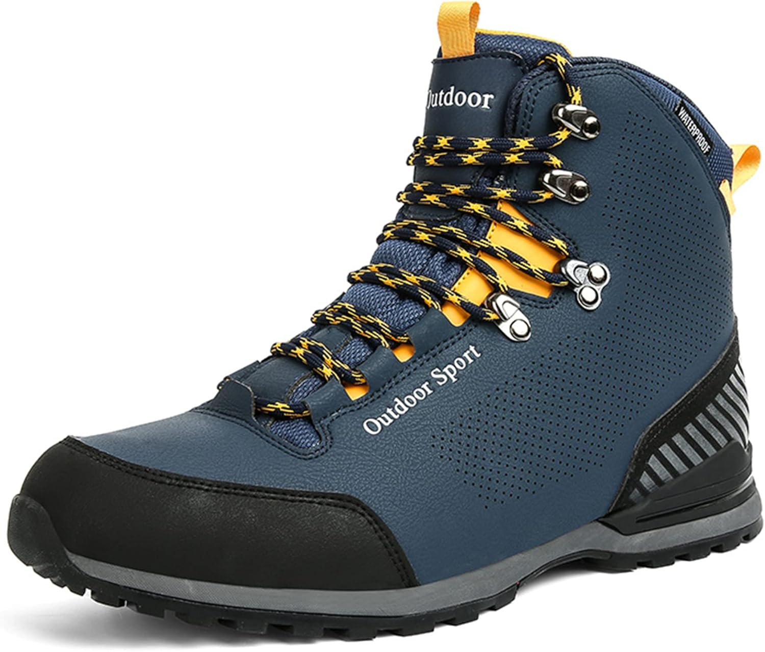 

Мужские походные ботинки средней водонепроницаемости для треккинга на открытом воздухе, легкие горные и прогулочные ботинки Betoosen, синий