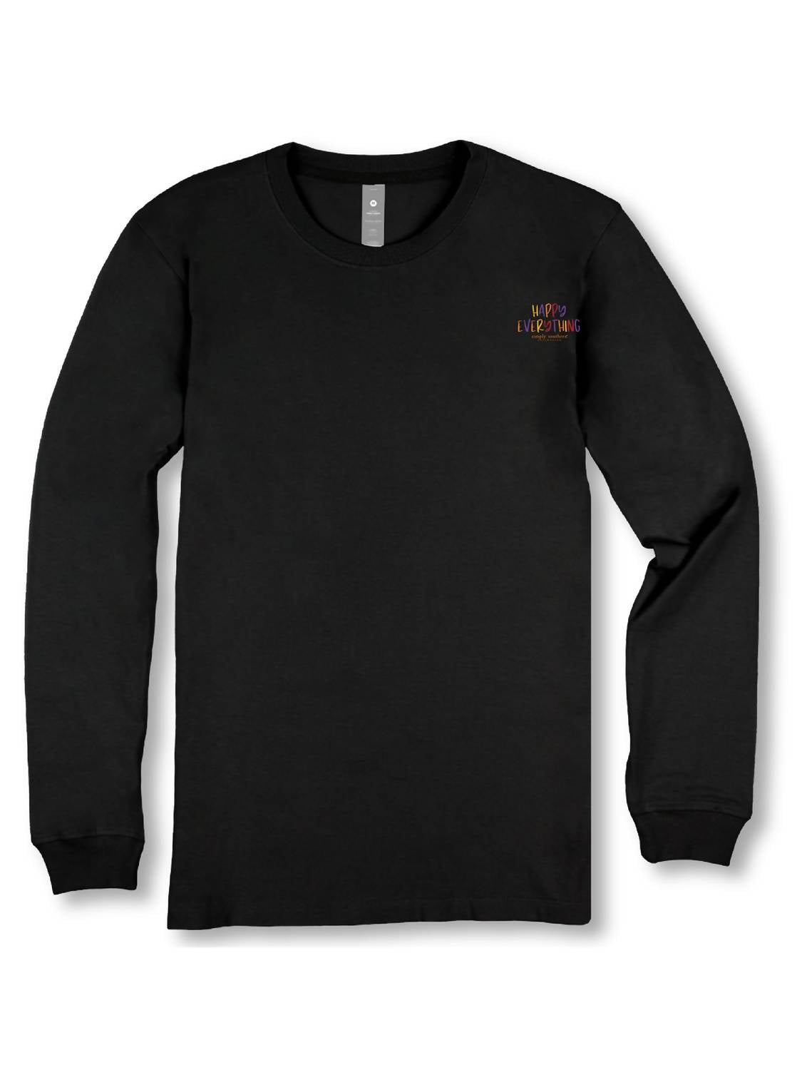 

Женская праздничная футболка Happy Everything Gnomes, черная Simply Southern, черный