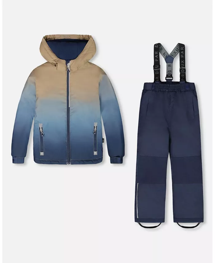 

Детский двухкомплектный утепленный комплект Chill Outerwear Set с легким утеплителем Navy Blue Deux Par Deux, синий