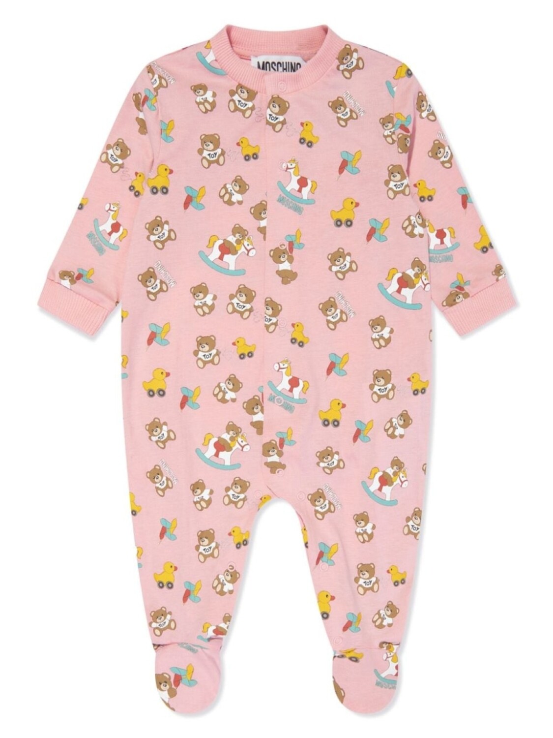 

Комбинезон с графичным принтом Moschino Kids, розовый
