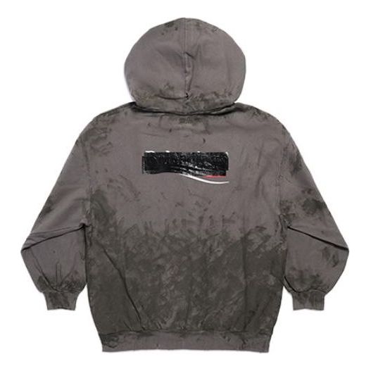 

Куртка gaffer heavy washed zip-up hoodie small fit 'grey' Balenciaga, серый