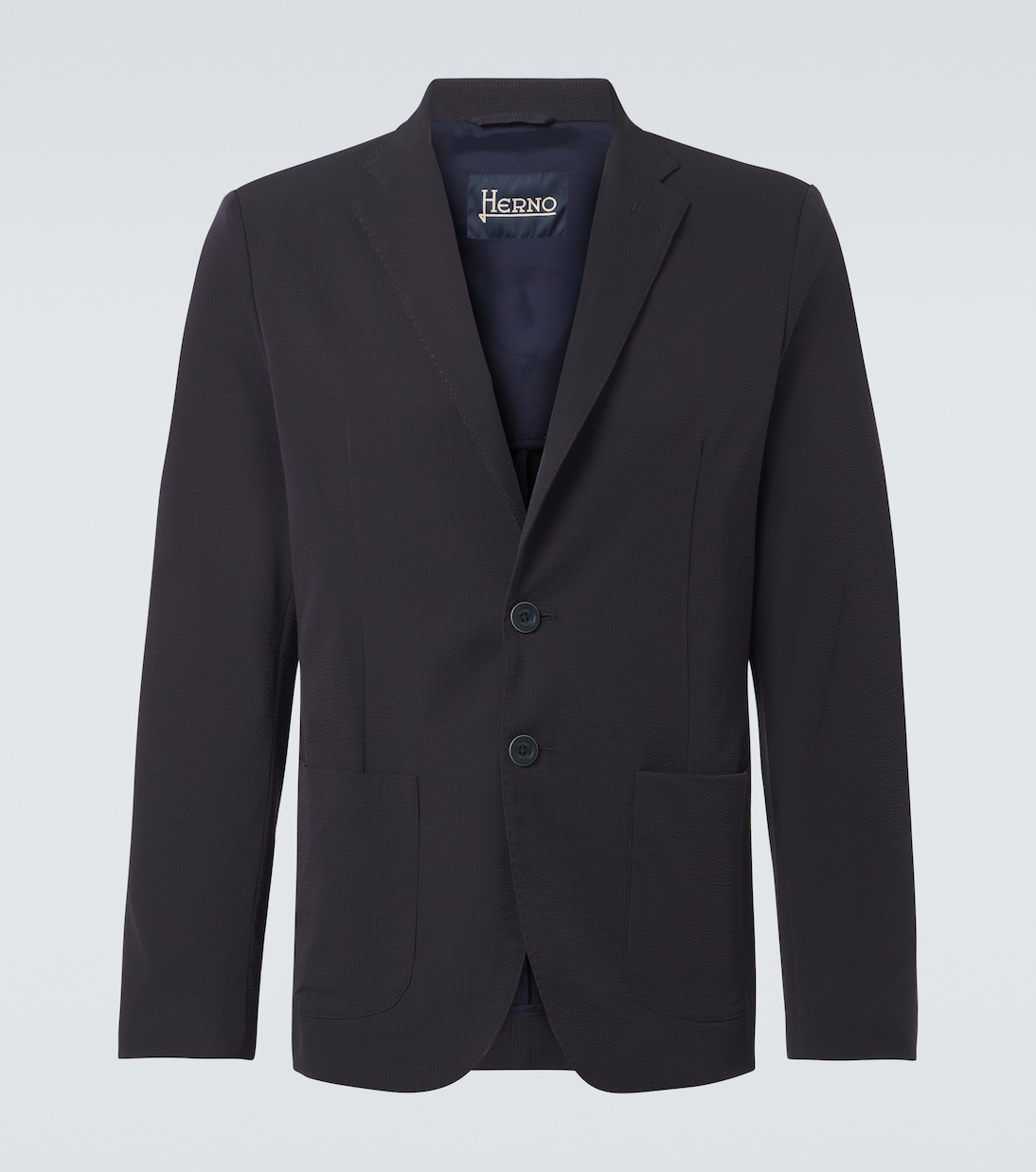 

Блейзер из сирсакера Herno, Blu Navy