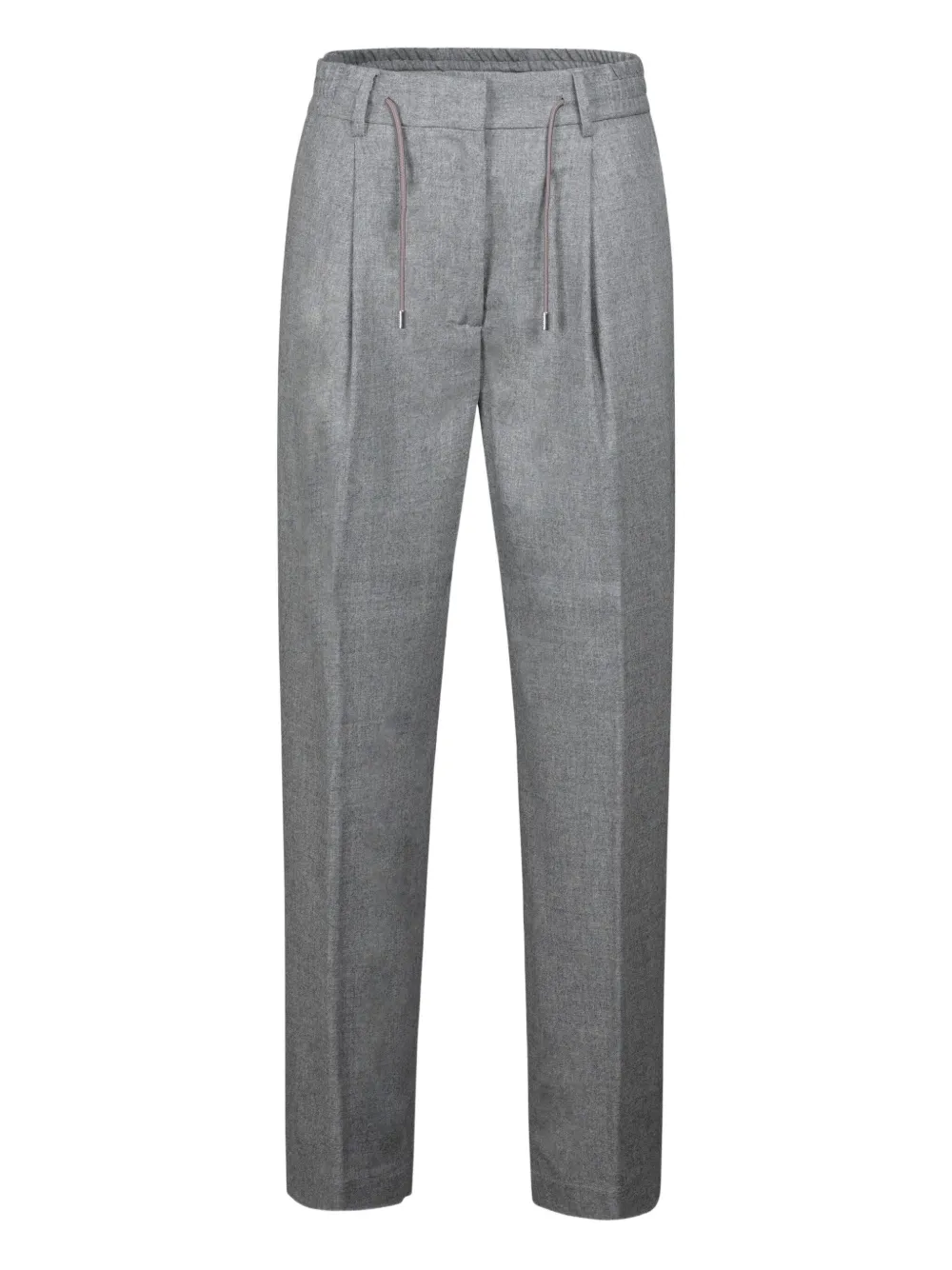 

Плиссированные брюки на завязке на талии Moorer, серый