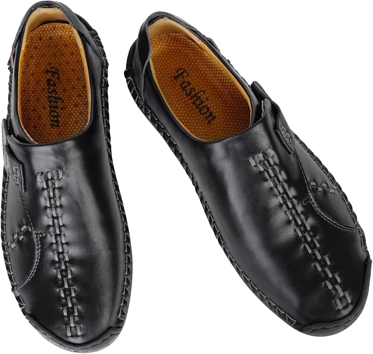 Лоферы мужские из натуральной кожи, Black MGGMOKAY