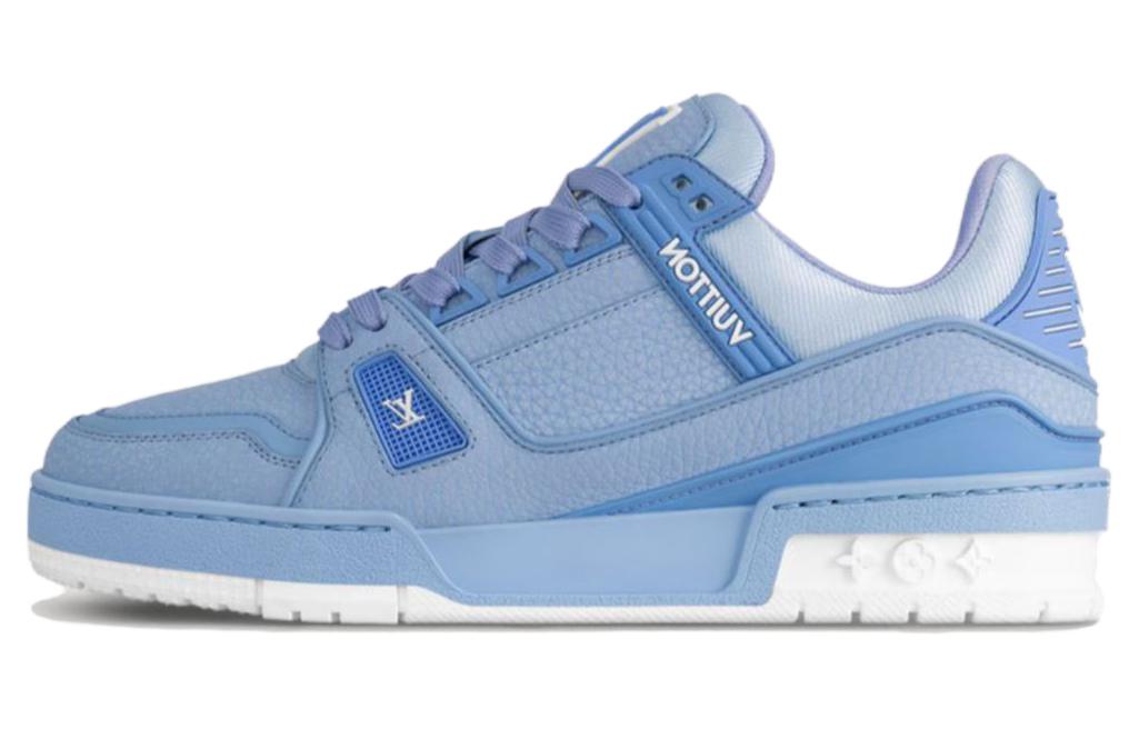 LOUIS VUITTON Кроссовки для скейтбординга Trainer Low-Top, женские, синие