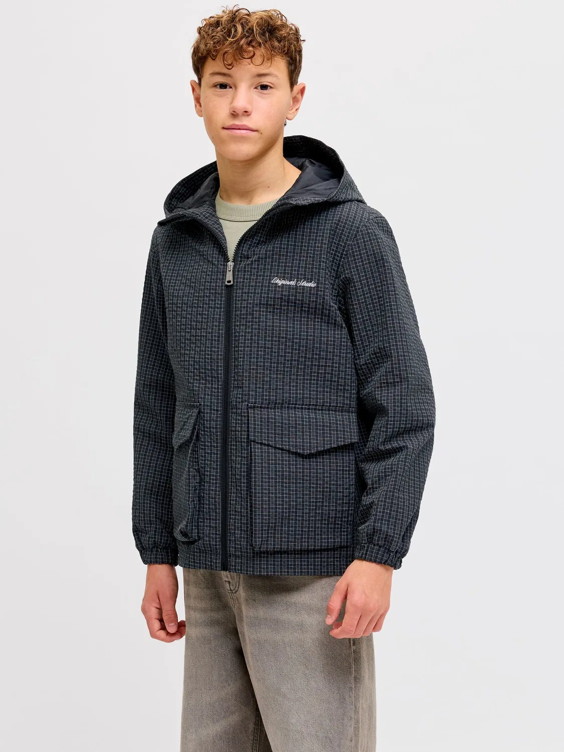 Куртка легкая JACK & JONES Junior, асфальт — фото 2