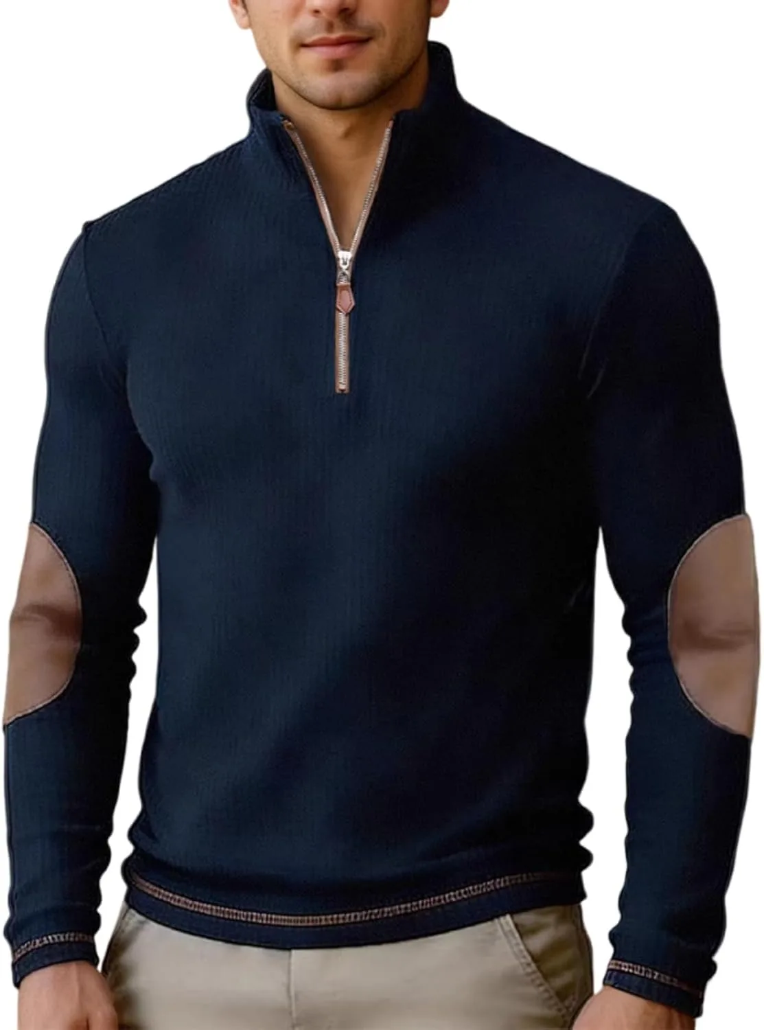 

Мужской свитер с многослойным воротником и длинными рукавами, мягкий, уютный, для весны и осени RALUEMID