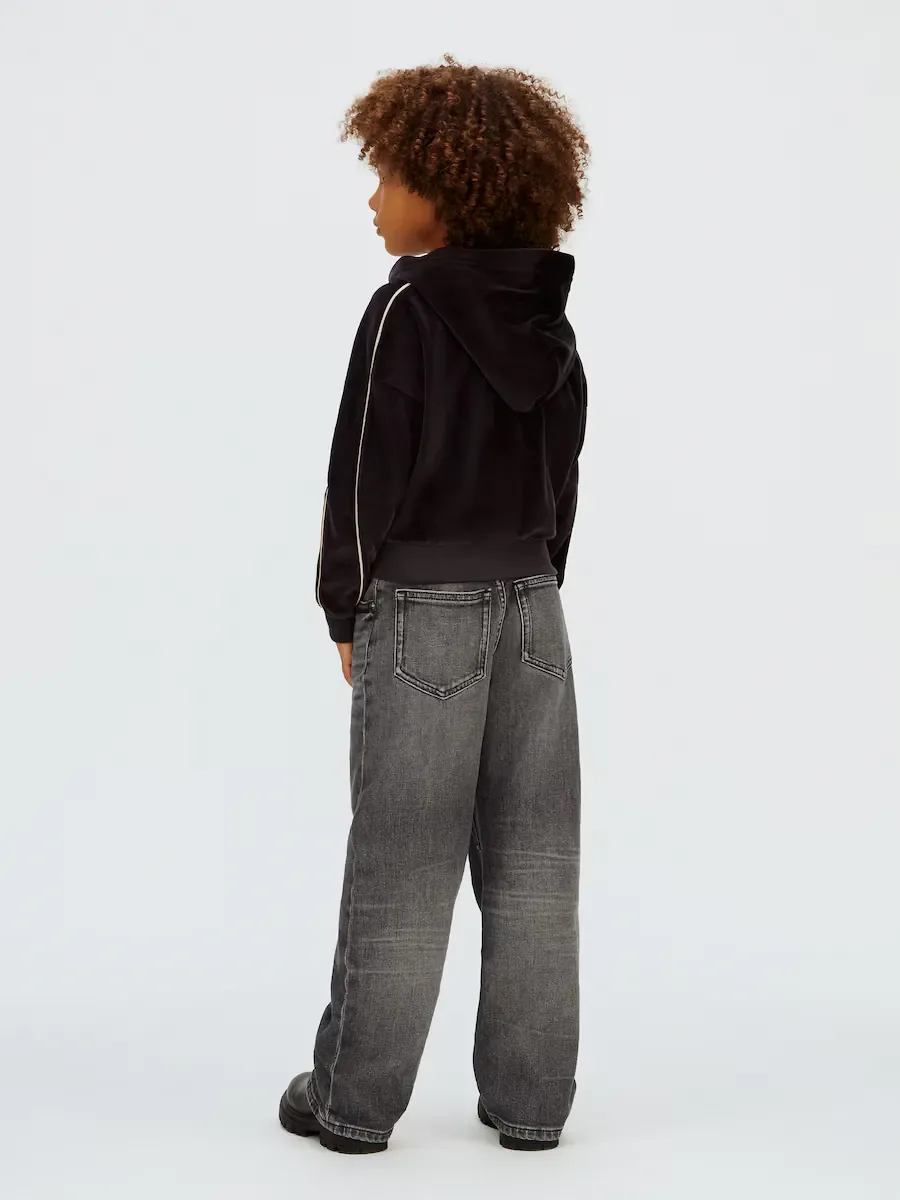 Детская толстовка из бархата Calvin Klein, черный — фото 2