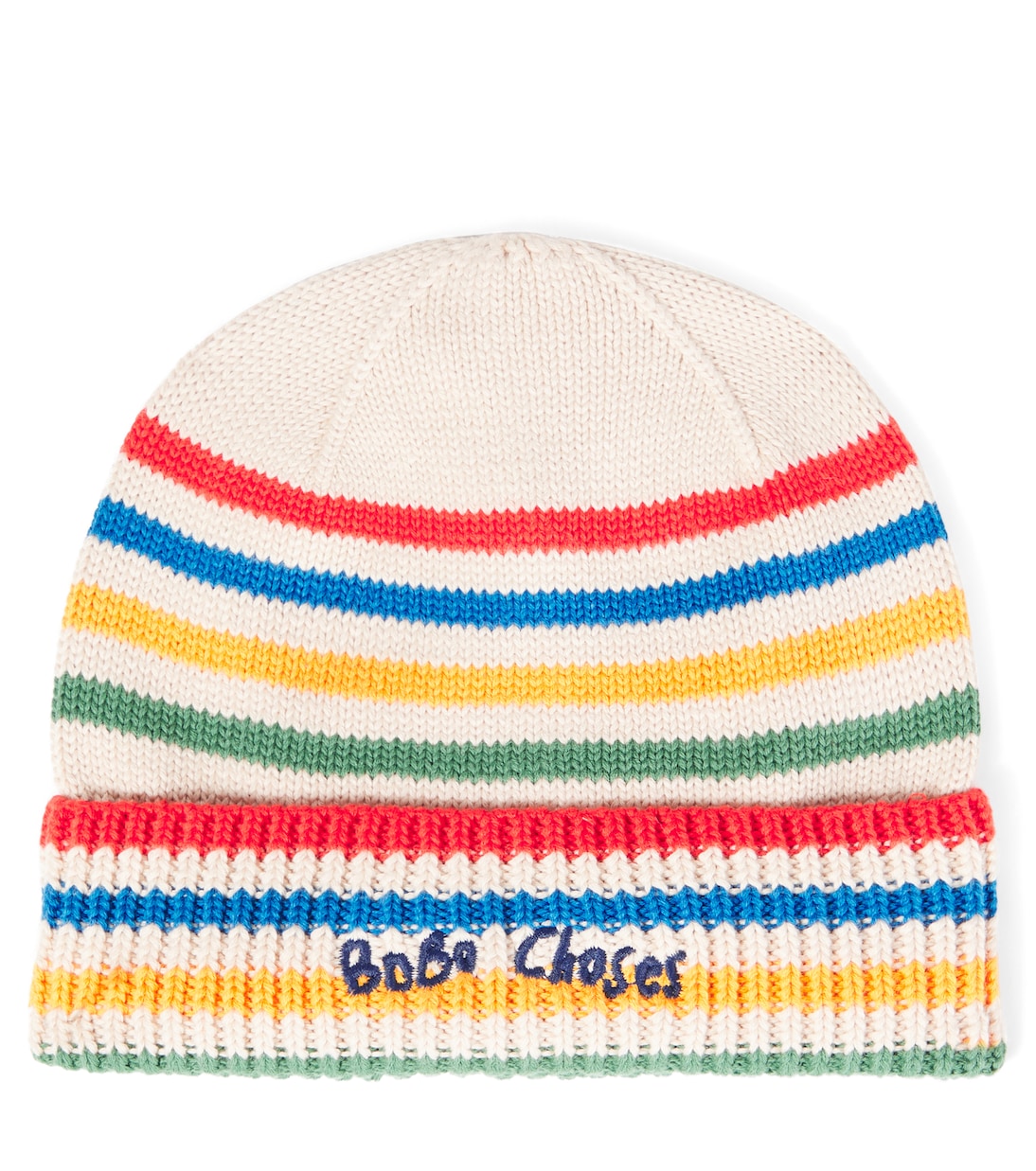 

Детская полосатая хлопковая шапочка Крестики-нолики Bobo Choses, белый