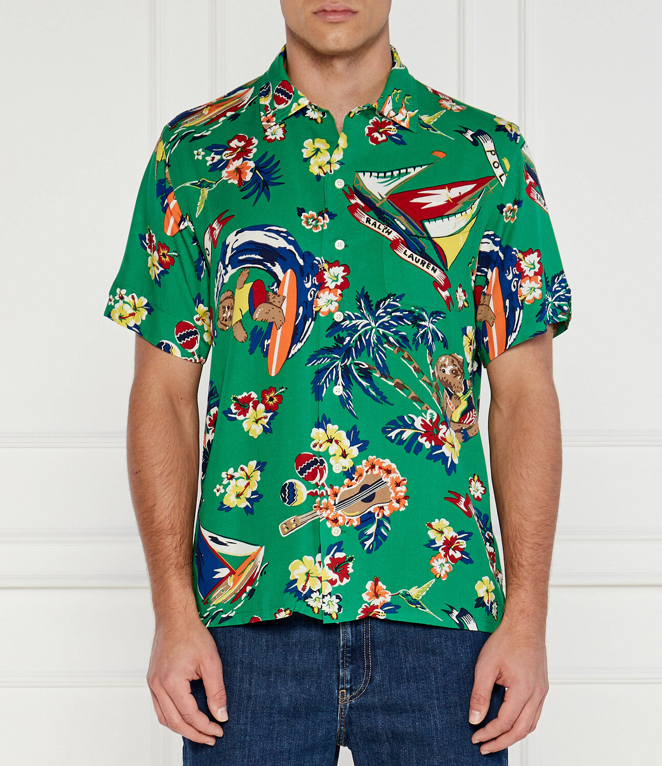 

Рубашка POLO RALPH LAUREN Classic fit, зеленый