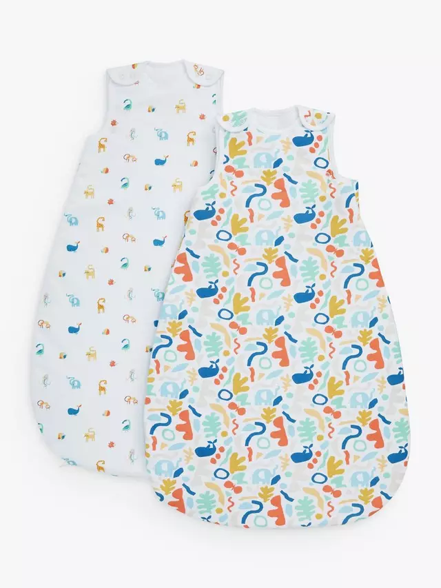 

Детский спальный мешок John Lewis Animals Baby 2 шт, разноцветный