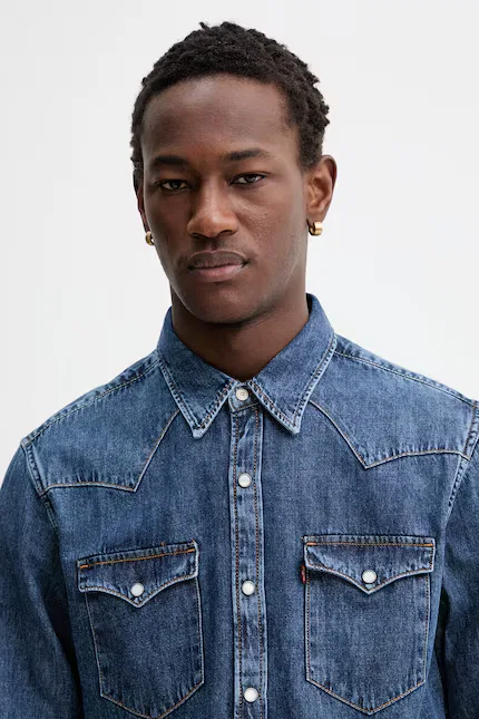 Рубашка джинсовая Barstow Western Standard Levi's, синий — фото 4