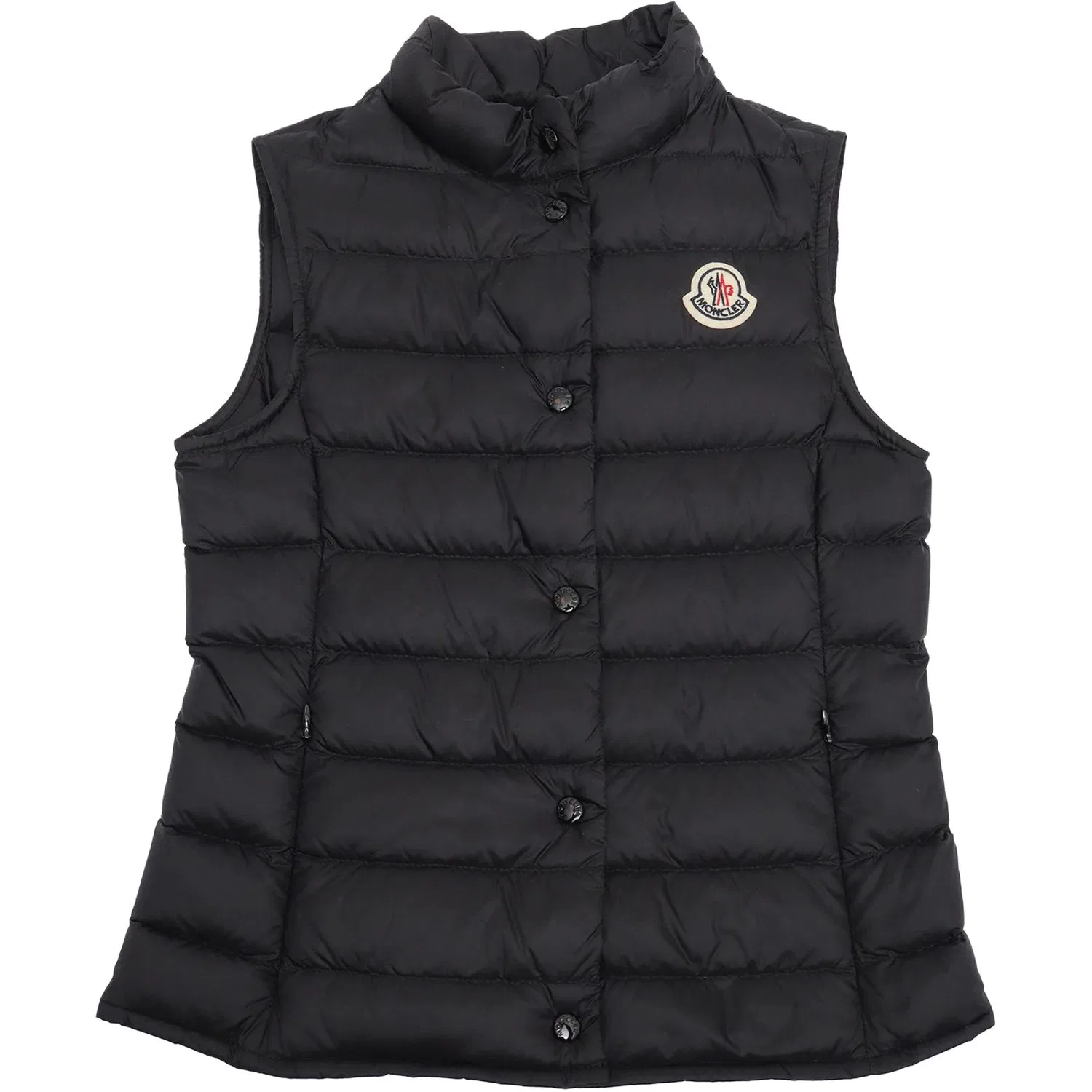 Жилет с воротником-стойкой Moncler черный