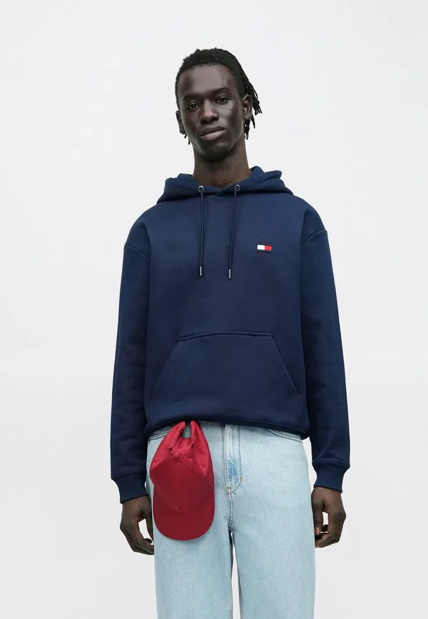 Свободная толстовка с капюшоном и флагом из махровой ткани. Tommy Hilfiger, Navy — фото 3