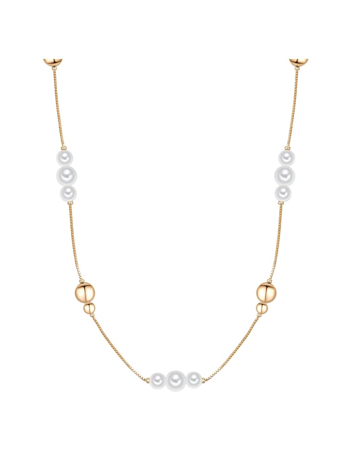 

Lulu & Jane Жемчужное колье, латунь, жемчуг в оправе из желтого золота