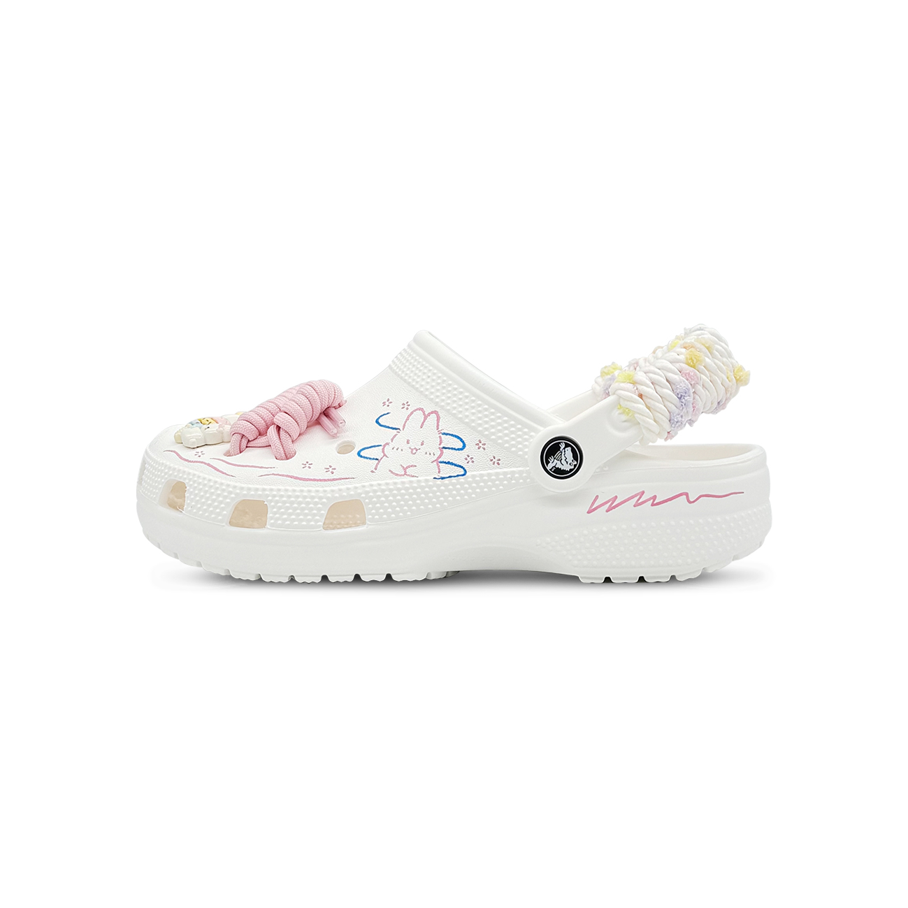 Crocs Классические сабо Bunny Paradise, разноцветные сабо унисекс белого цвета