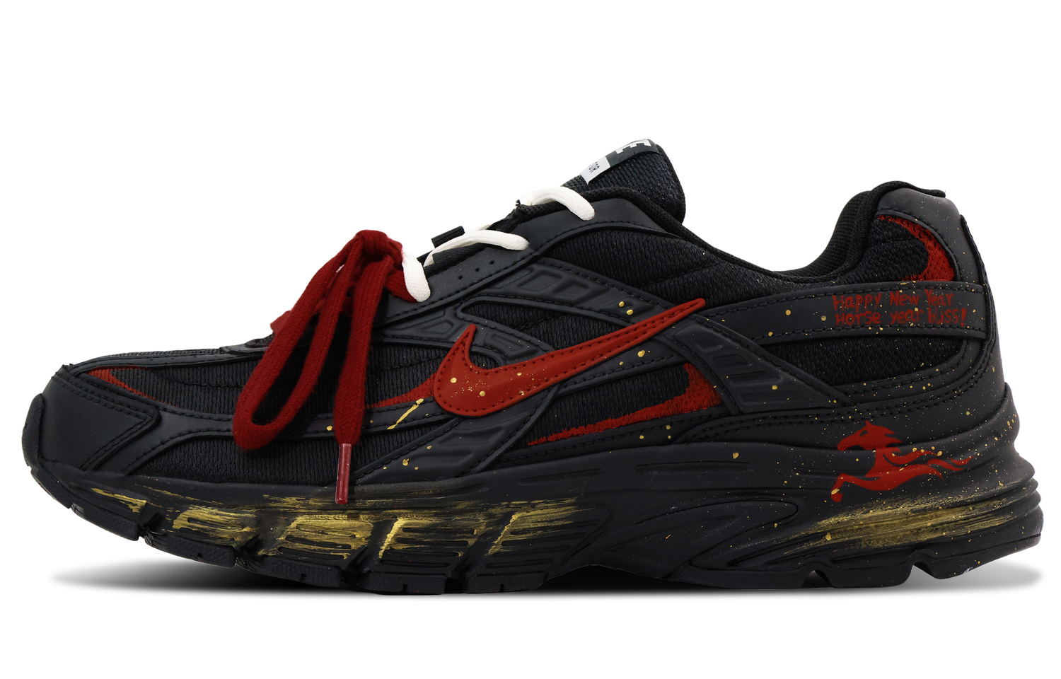 

Беговые кроссовки Initiator Slip Resistant Abrasion Resistant Low top Unisex Nike, черный золото