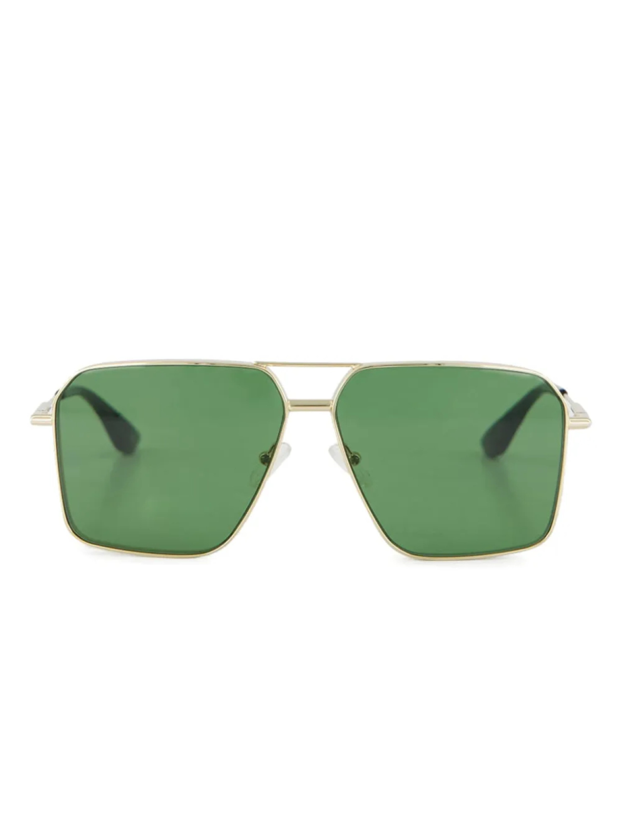 

Солнцезащитные очки в квадратной оправе Alexander McQueen Eyewear, золотой