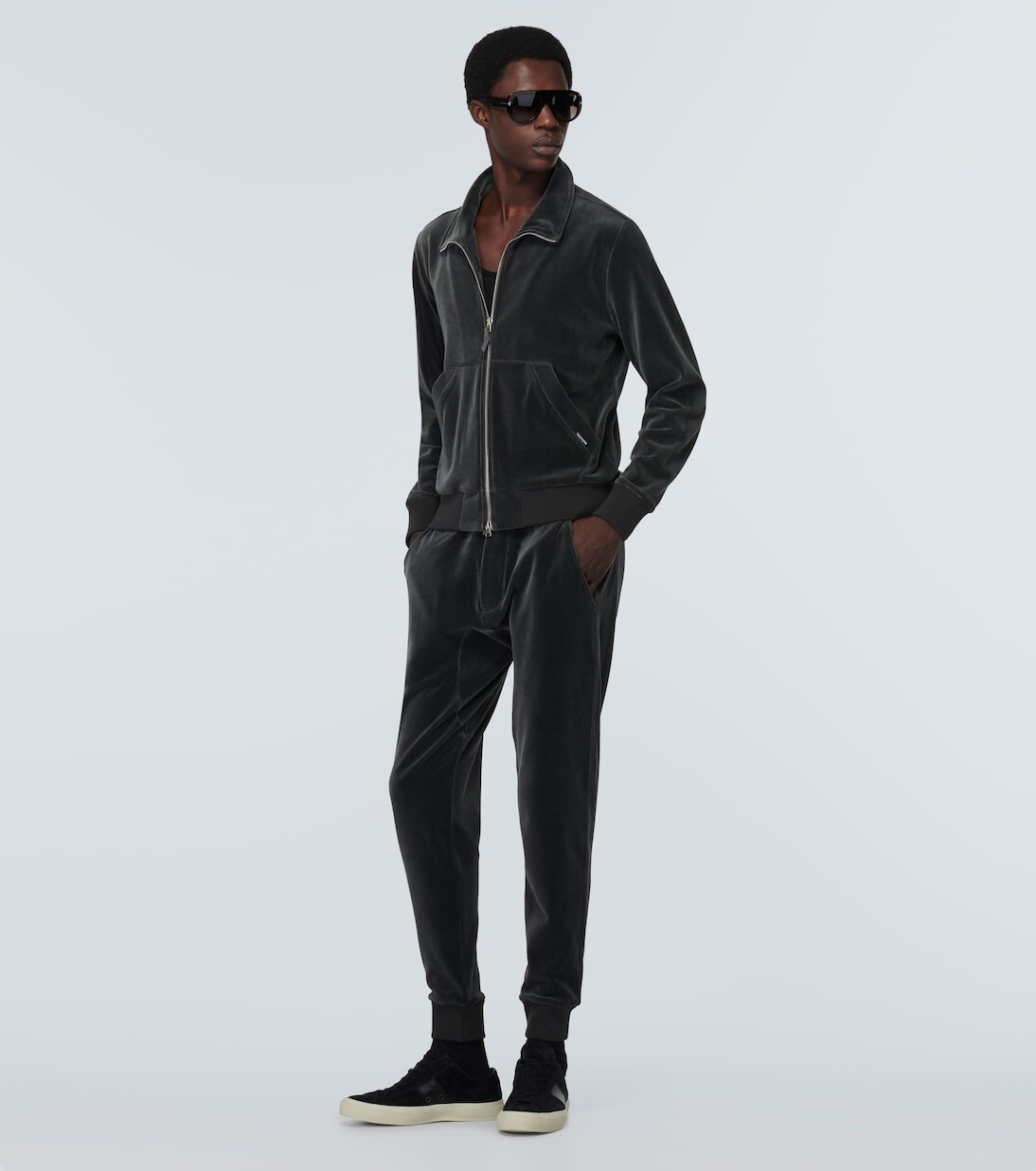 Спортивные брюки из хлопковой махры Tom Ford, серый — фото 2