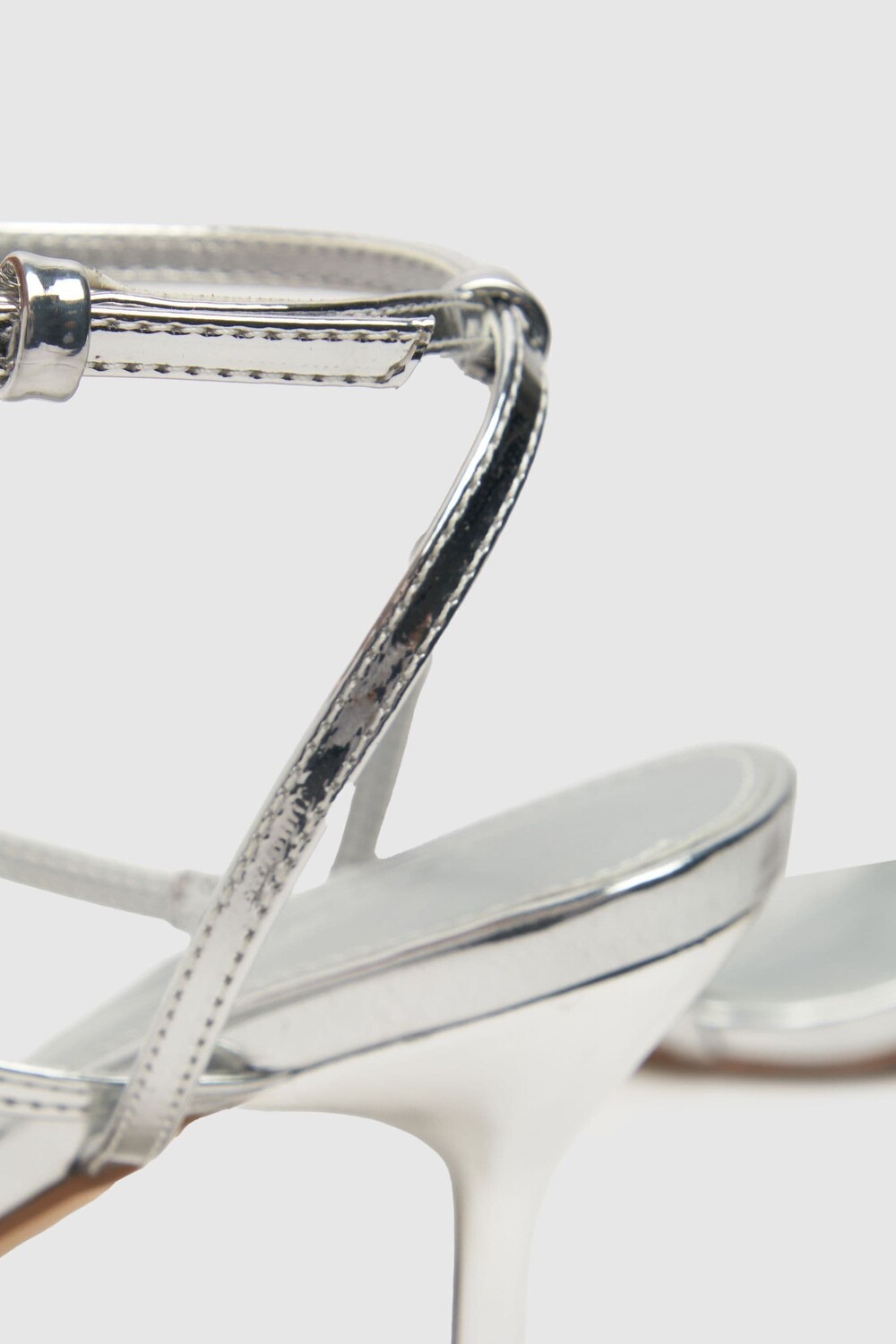 Туфли на каблуке с завязками Silver Mary Jane Stasia Schuh, серебряный — фото 4