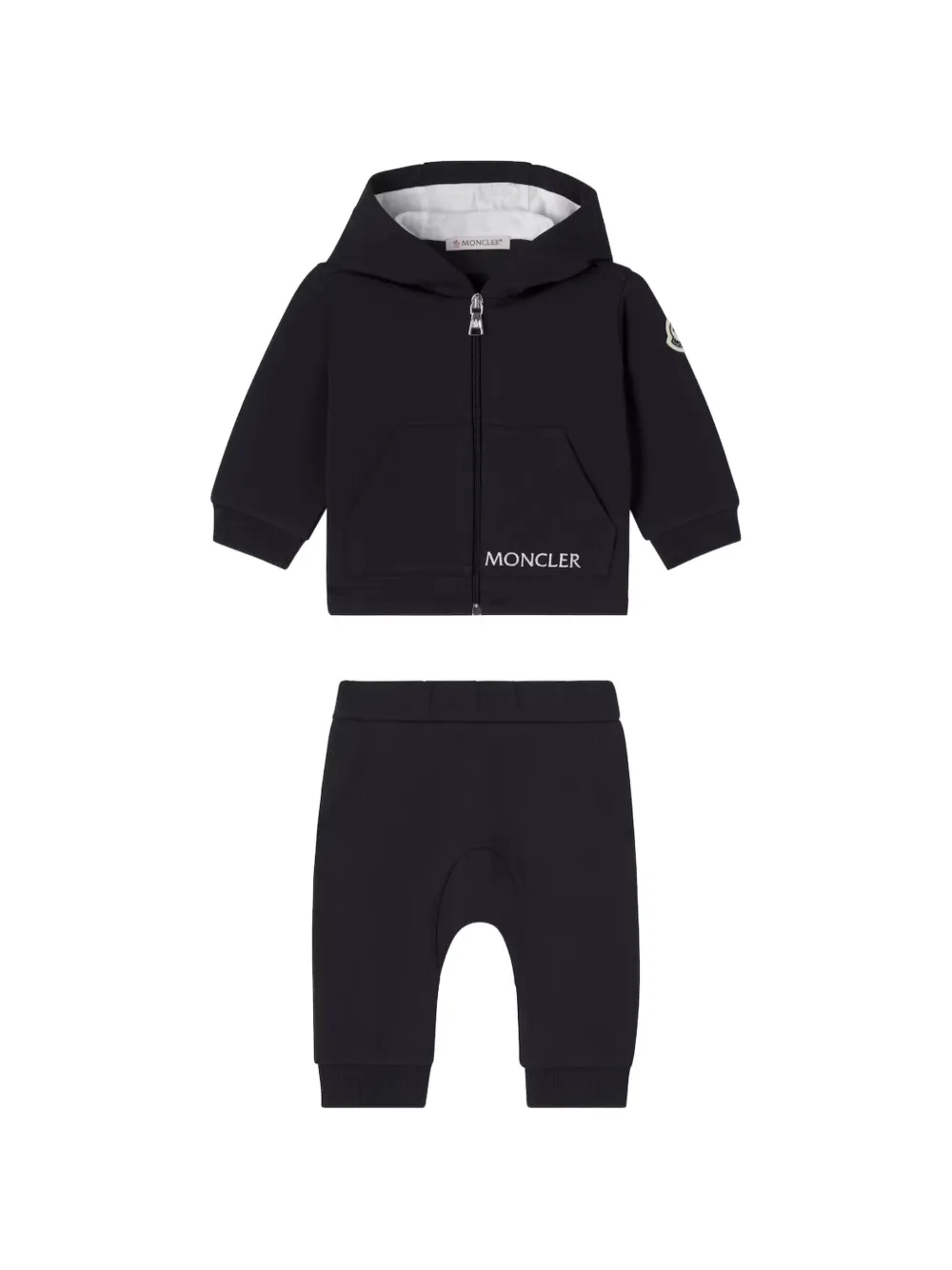 

Спортивный костюм с капюшоном и логотипом Moncler Enfant, синий