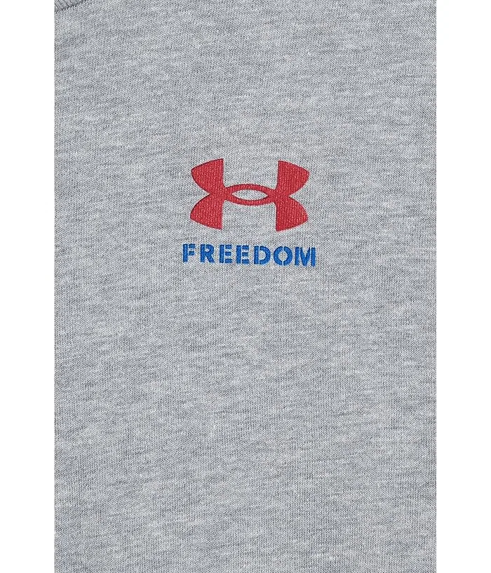 Футболка с коротким рукавом Freedom Flag Under Armour Kids, Steel Light Heather/Royal — фото 3