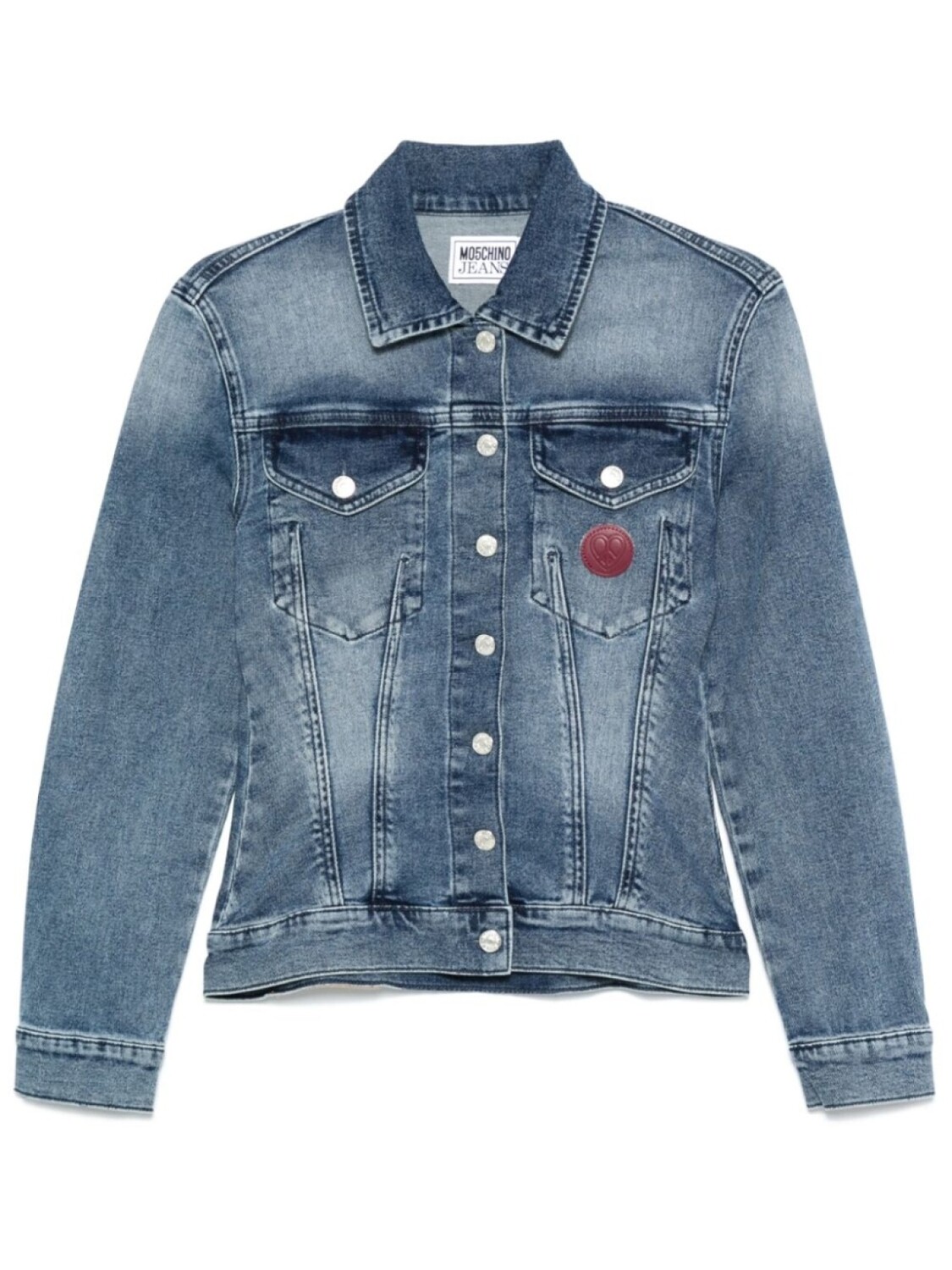 

Джинсовая куртка с нашивкой-логотипом MOSCHINO JEANS, синий