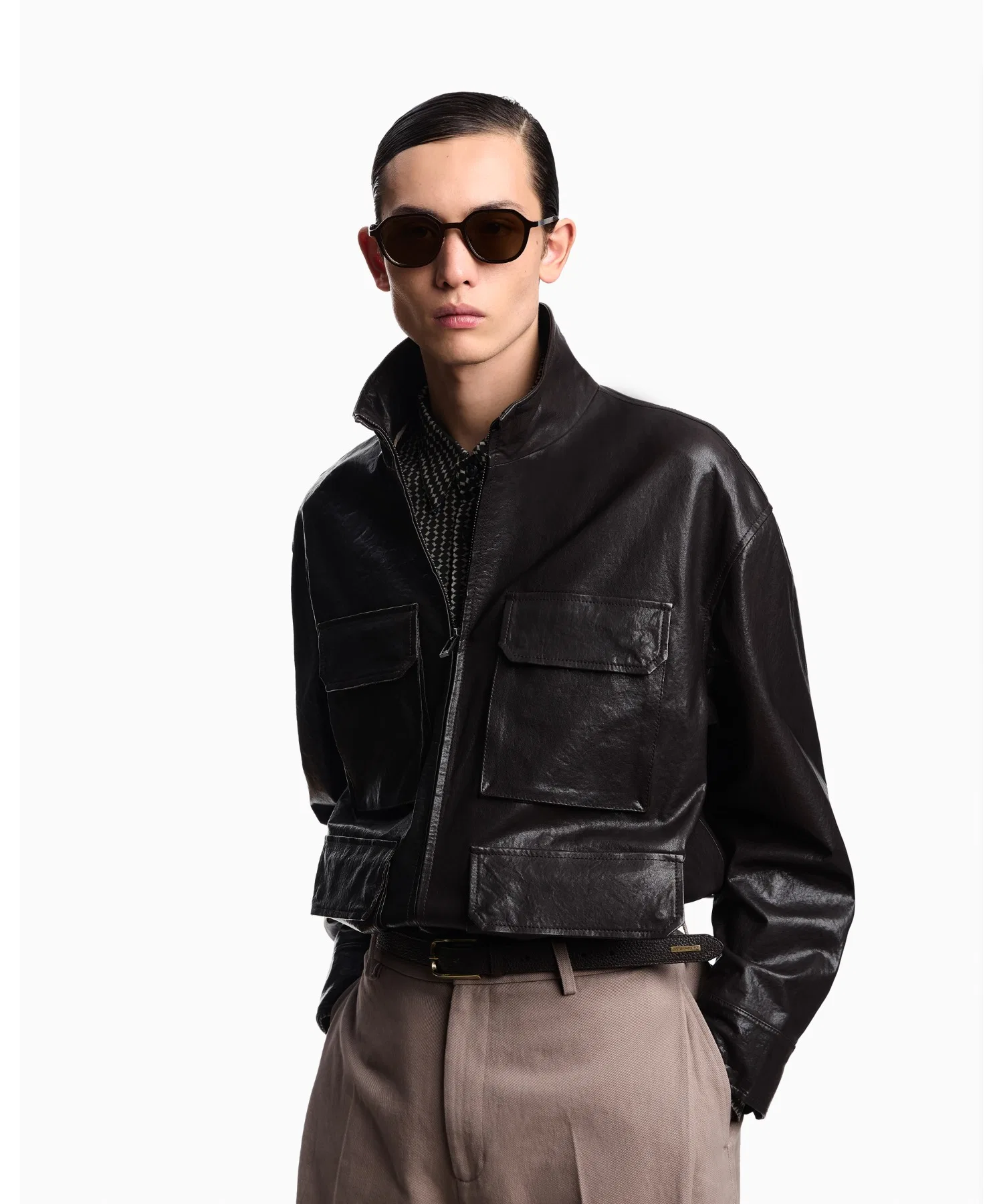 Мужская рубашка Emporio Armani с длинным рукавом — фото 4