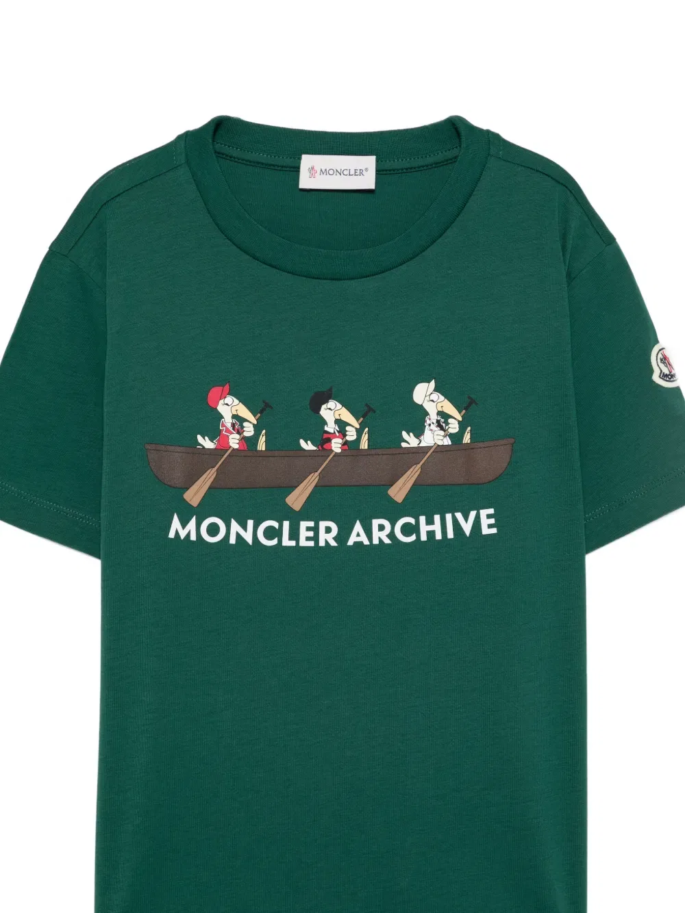 Футболка с графическим принтом Moncler Enfant, зеленый — фото 3