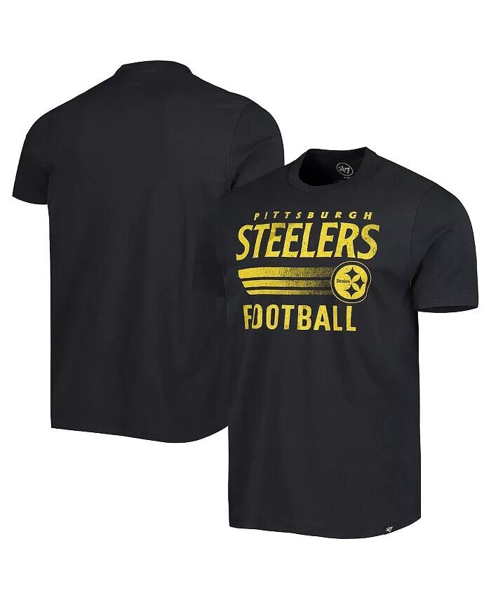 

Мужская черная футболка Pittsburgh Steelers Wordmark Rider Franklin '47 Brand