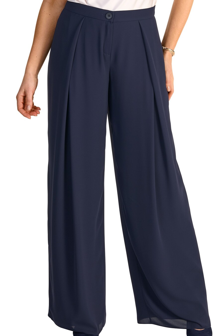 

Тканевые брюки HERMANN LANGE Collection Loose fit Pants, темно-синий