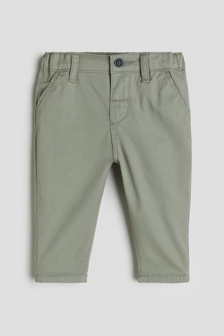 

Хлопковые брюки чинос H&M, зеленый