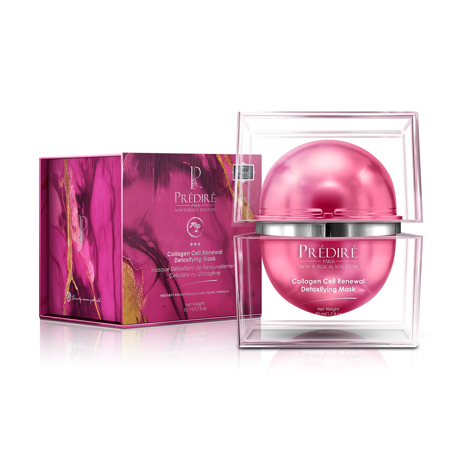 

Детоксифицирующая маска для обновления коллагеновых клеток (борется с морщинами и признаками старения) Predire Paris, 1,7 унции